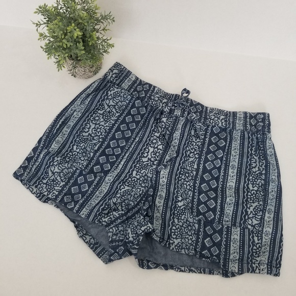 Calvin Klein Pants - Calvin Klein Blue Drawstring Shorts (L2)